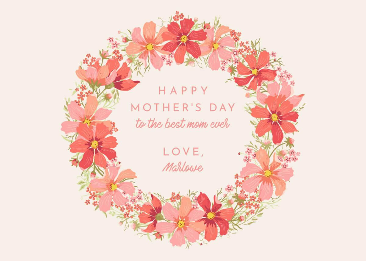 Create A Meaningful Mother's Day Card – Befunky Blog Throughout Mothers Day Card Templates