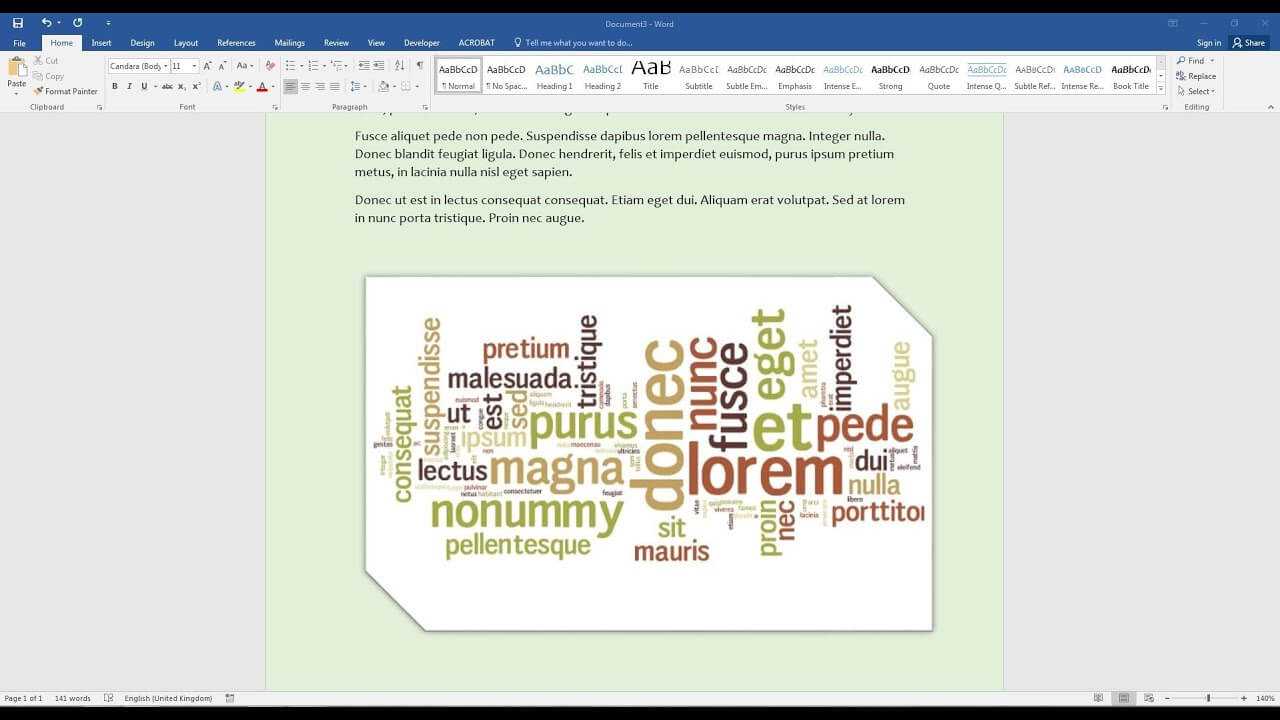 Create A Word Cloud In Microsoft Word In Free Word Collage Template