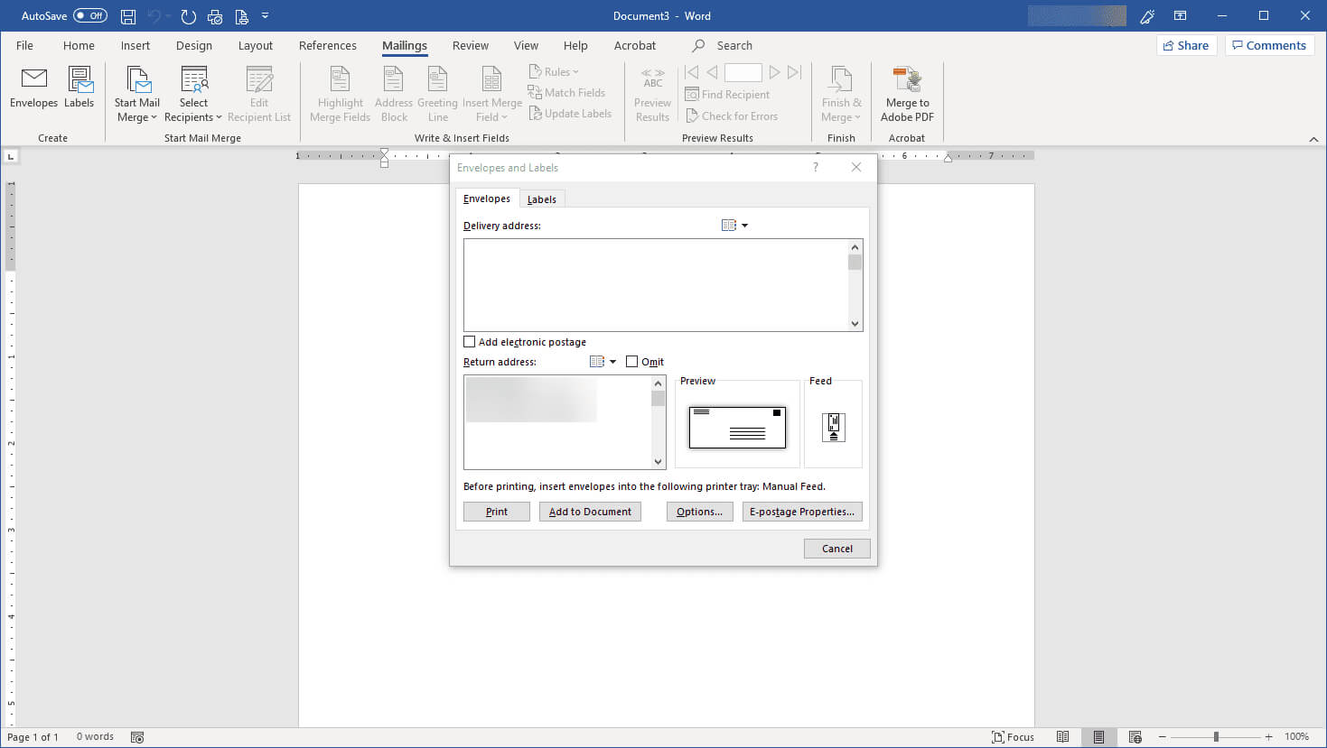 Create And Customize Envelopes In Microsoft Word Regarding Word 2013 Envelope Template