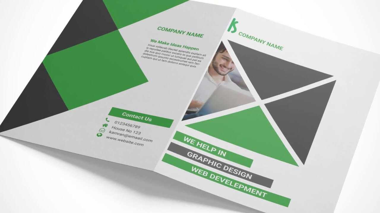 Creating A Bi Fold Brochure Mockup In Adobe Photoshop Regarding Two Fold Brochure Template Psd