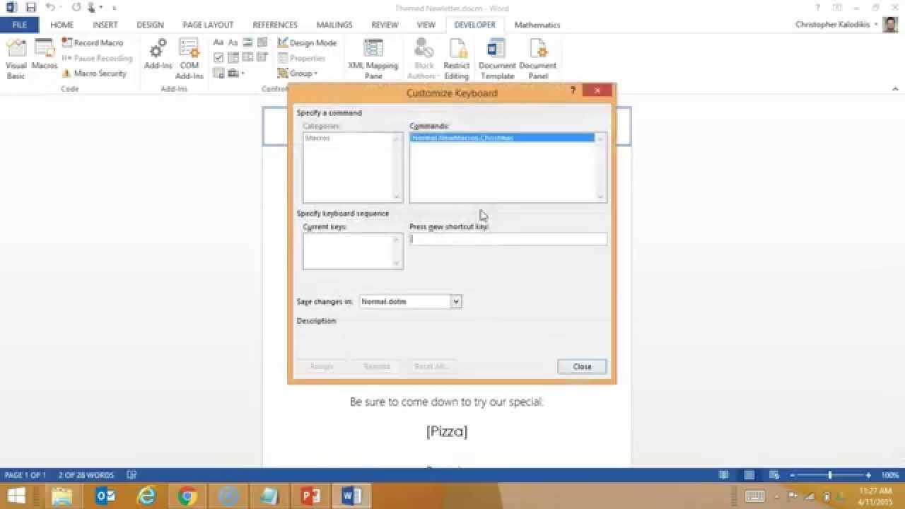 Creating A Macro Enabled Template In Word With Regard To Word Macro Enabled Template