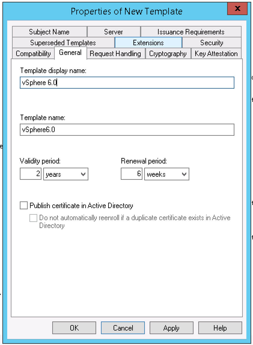 Creating A Vsphere 6 Certificate Template In Active Pertaining To Active Directory Certificate Templates