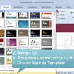Creating And Setting A Default Template Or Theme In Powerpoint Throughout How To Save Powerpoint Template