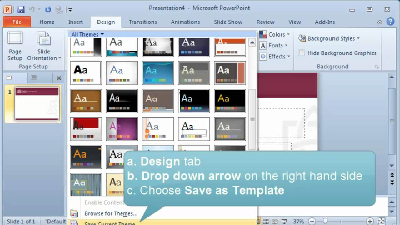 Creating And Setting A Default Template Or Theme In Powerpoint Throughout How To Save Powerpoint Template