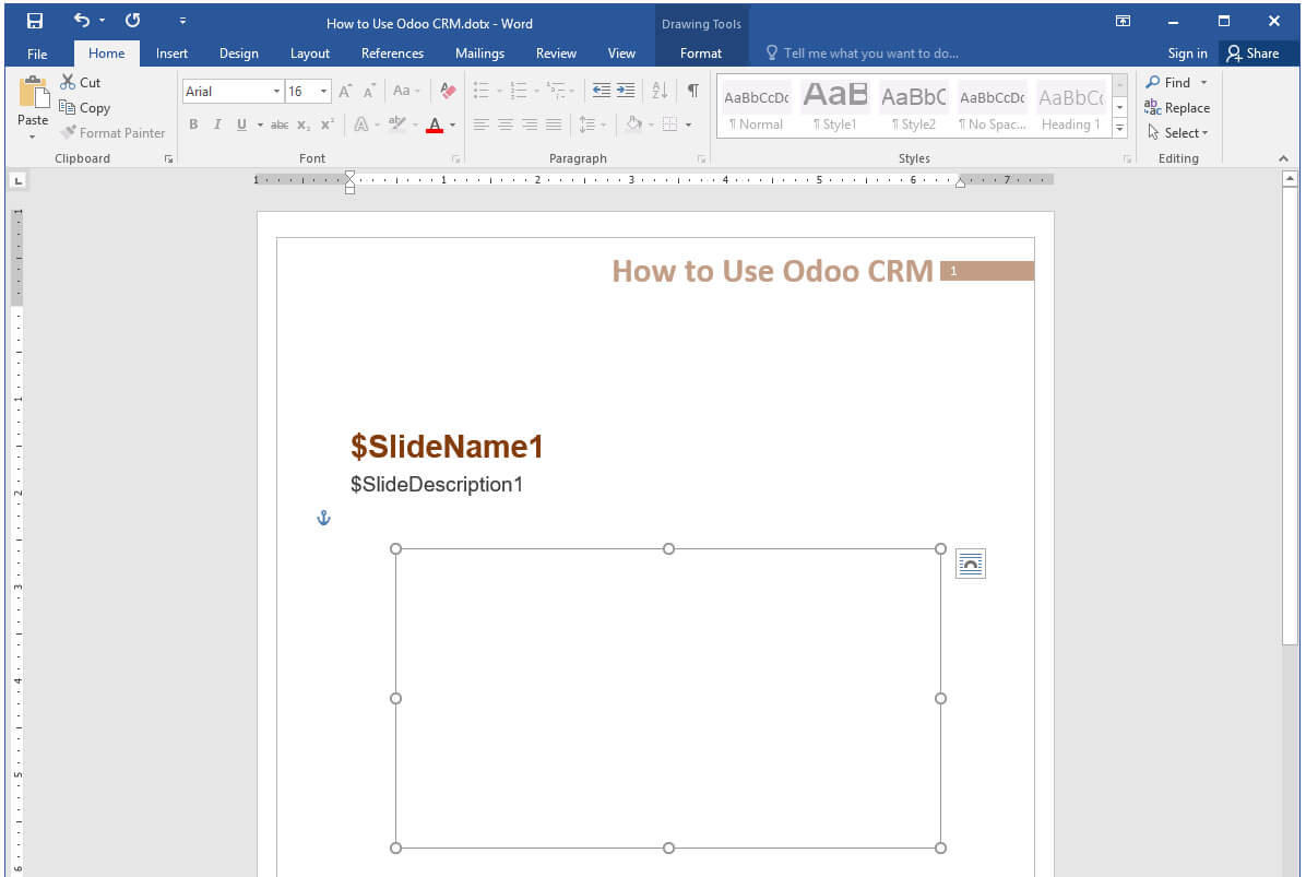 Creating And Using A Custom Word Template In Activepresenter 7 In How To Insert Template In Word