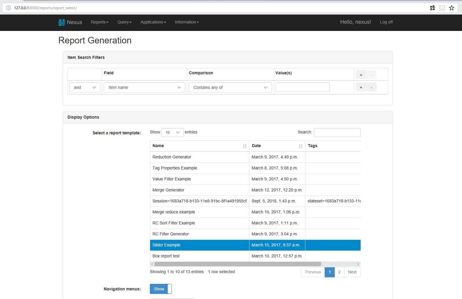 Creating Html Reports Radis Pro Help Report Template Example Inside Html Report Template Free