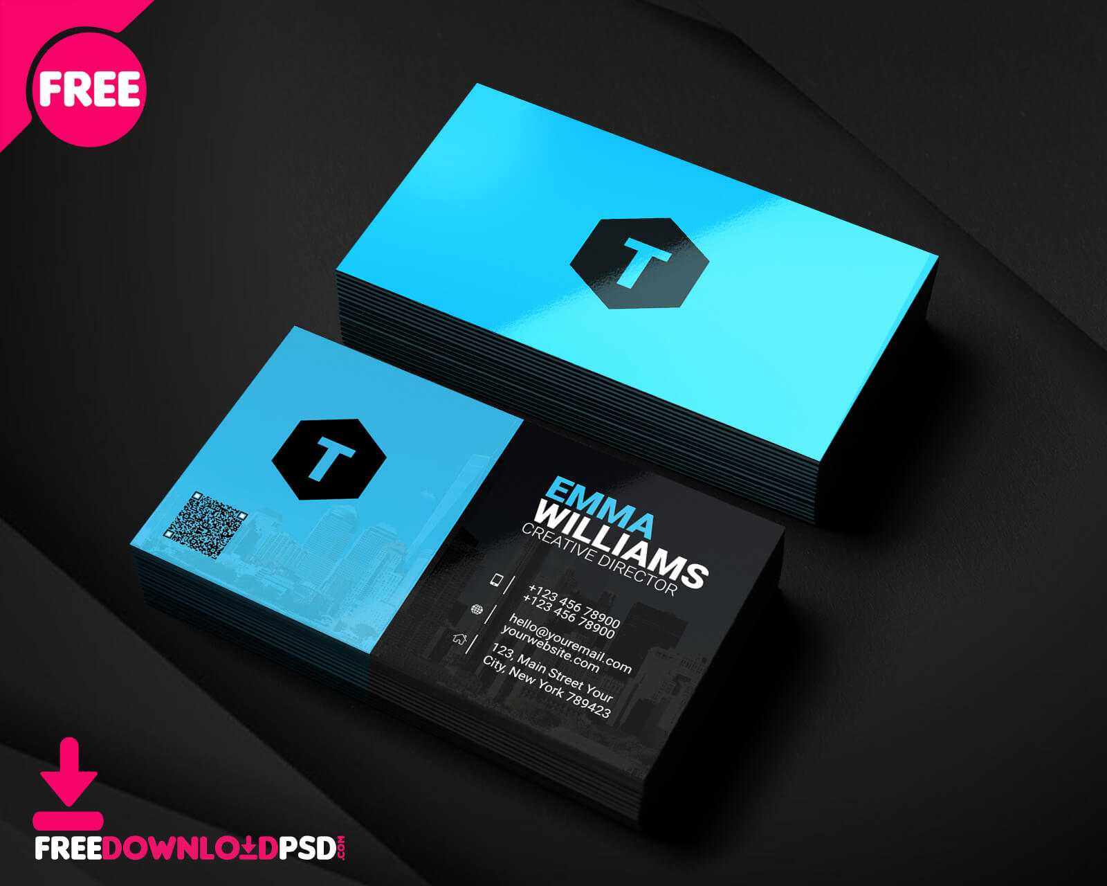 Creative Agency Business Card Psd | Freedownloadpsd With Calling Card Template Psd