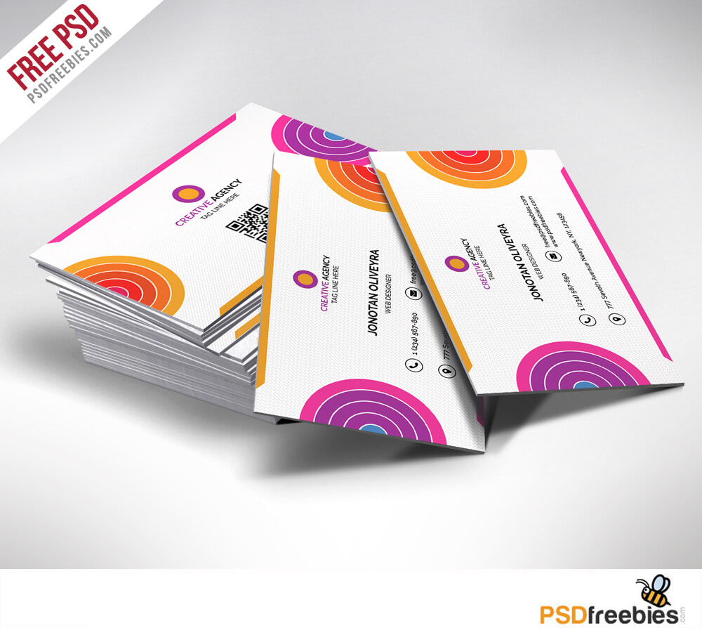 Creative And Colorful Business Card Free Psd | Psdfreebies Regarding Creative Business Card Templates Psd