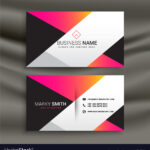 Creative Bright Business Card Design Template For Calling Card Free Template