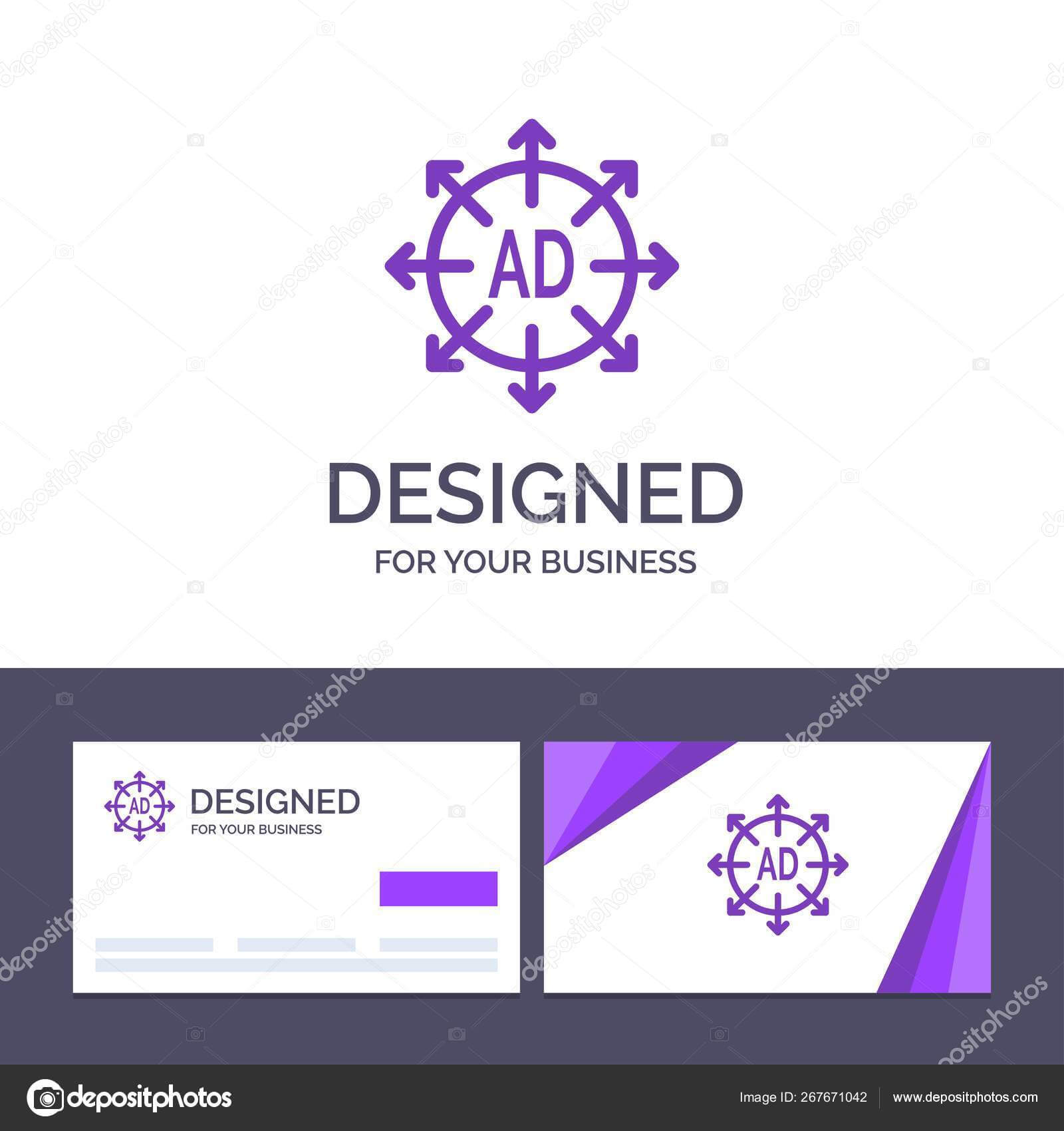Creative Business Card And Logo Template Advertising For Advertising Card Template