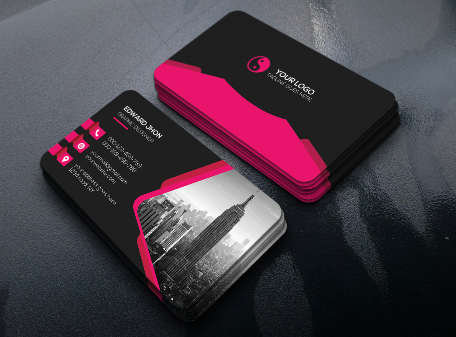Creative Business Card Free Psd Template – Download Psd With Visiting Card Psd Template