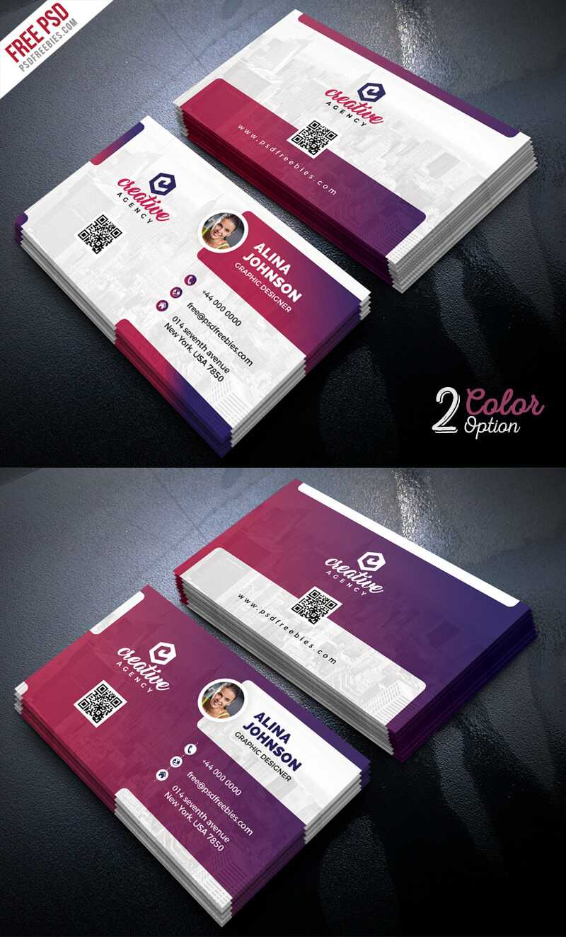 Creative Business Card Template Psd Set | Psdfreebies With Regard To Creative Business Card Templates Psd