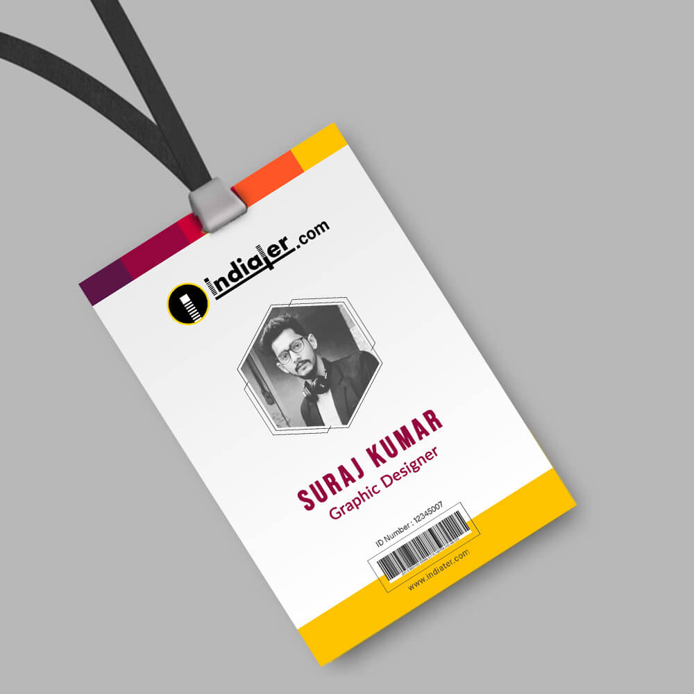 Creative Corporate Official Id Card Template Psd Free - Indiater Inside Photographer Id Card Template