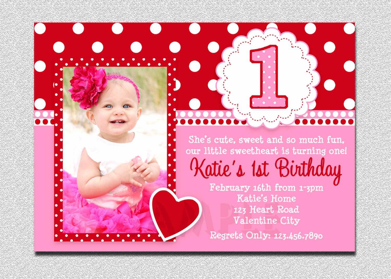 Creative First Birthday Invitations – Letter.bestkitchenview.co Intended For First Birthday Invitation Card Template