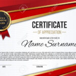 Creative Vector Illustration Of Stylish Certificate Template.. With Mock Certificate Template