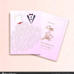Creative Wedding Invitation Card Template Design Groom Bride Inside Church Wedding Invitation Card Template