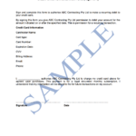 Credit Card Authorisation Form – Free Template | Sample For Credit Card Authorisation Form Template Australia