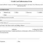 Credit Card Authorization Form Templates Download Best Of With Regard To Customer Information Card Template