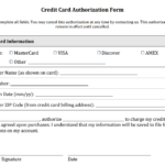 Credit Card Authorization Form Templates [Download] For Credit Card Billing Authorization Form Template