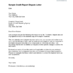 Credit Report Dispute Letter Template Hard Inquiries Free Inside Credit Report Dispute Letter Template