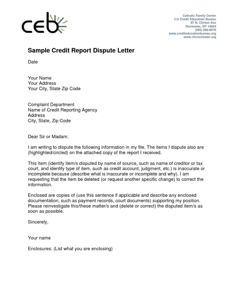 Credit Report Dispute Letter Template Hard Inquiries Free inside Credit Credit Report Dispute Letter Template Hard Inquiries Free inside Credit