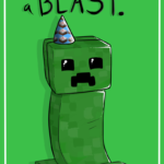 Creeper Birthday Cardlucieniibi.deviantart On Regarding Minecraft Birthday Card Template