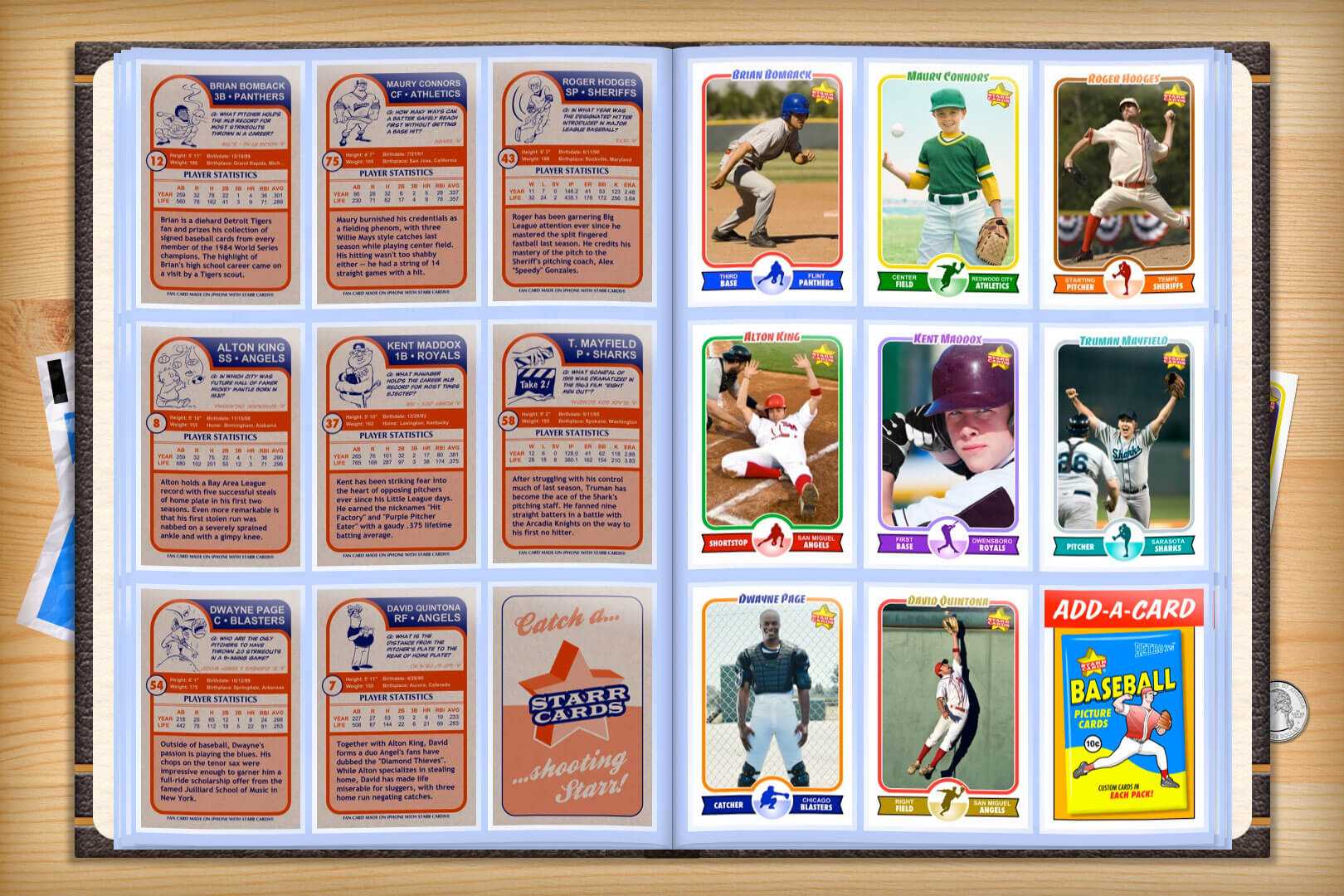 Custom Baseball Cards - Retro 75™ Series Starr Cards Inside Custom Baseball Cards Template