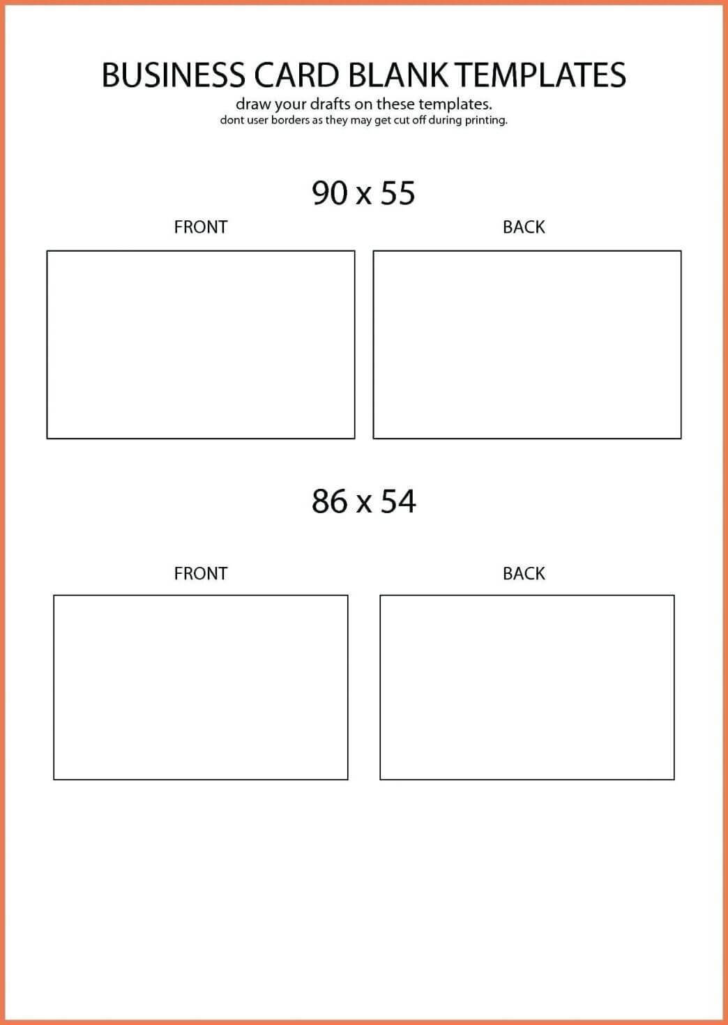 Custom Blank Business Card Template Adobe Illustrator Pertaining To Plain Business Card Template