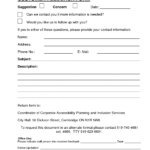 Customer Contact Form | Customer Feedback Form (Pdf Download Throughout Word Employee Suggestion Form Template
