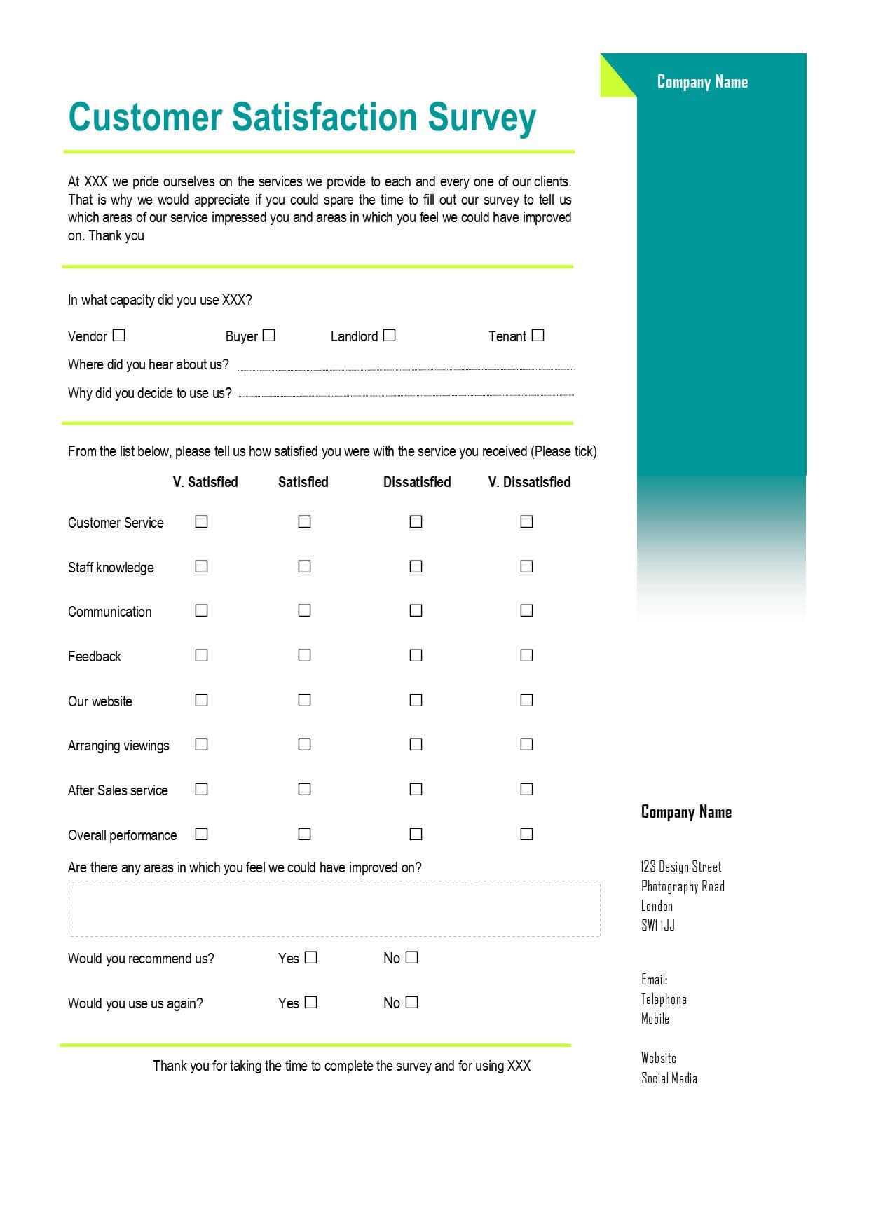 Customer Satisfaction Survey. A Virtual Assistant Can Create Regarding Customer Satisfaction Report Template