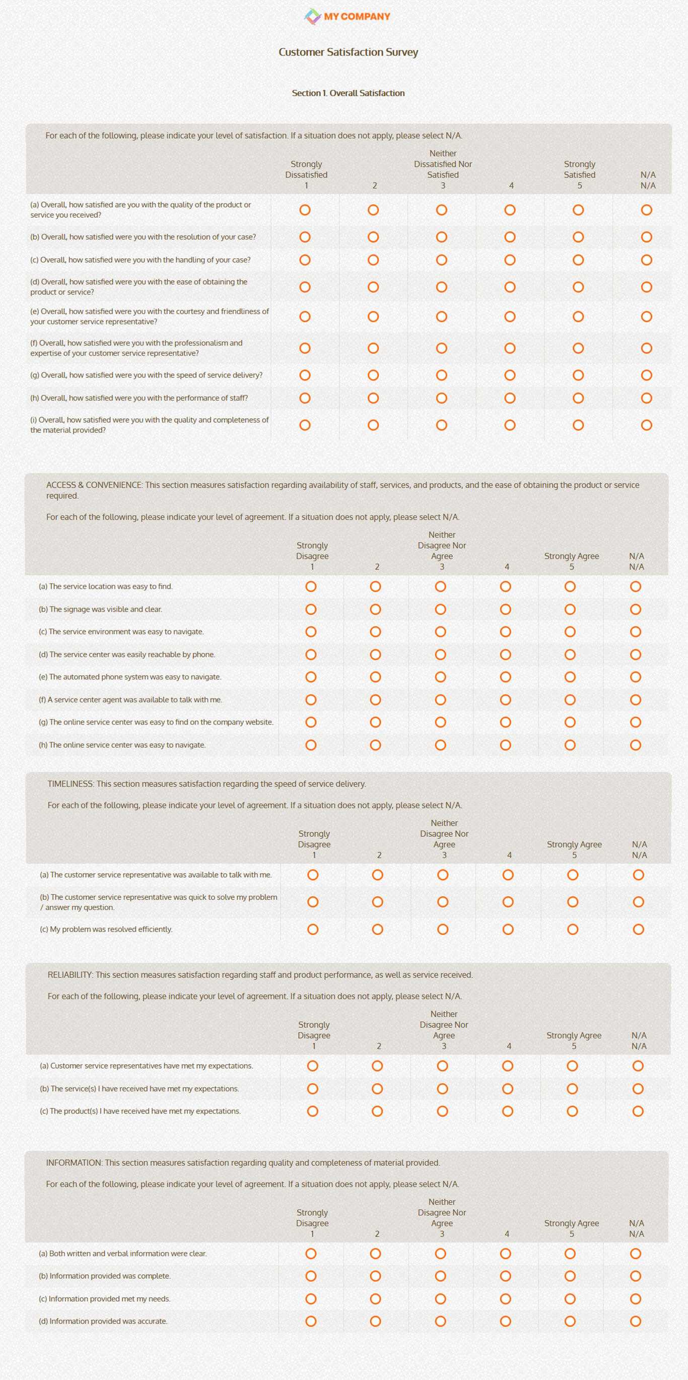 Customer Satisfaction Survey Templates & Questions – Sogosurvey Pertaining To Customer Satisfaction Report Template