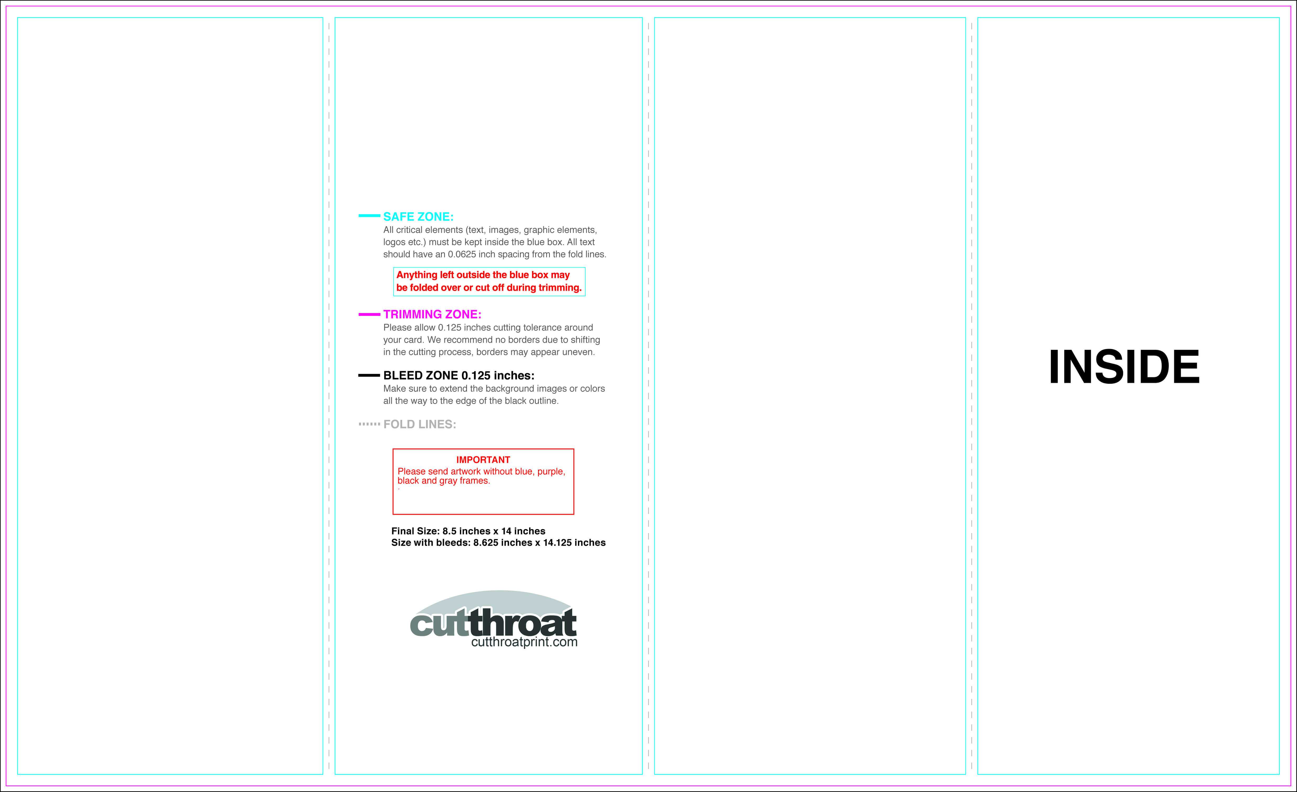 Cutthroat Printcustom Brochure Printing Intended For Brochure Folding Templates