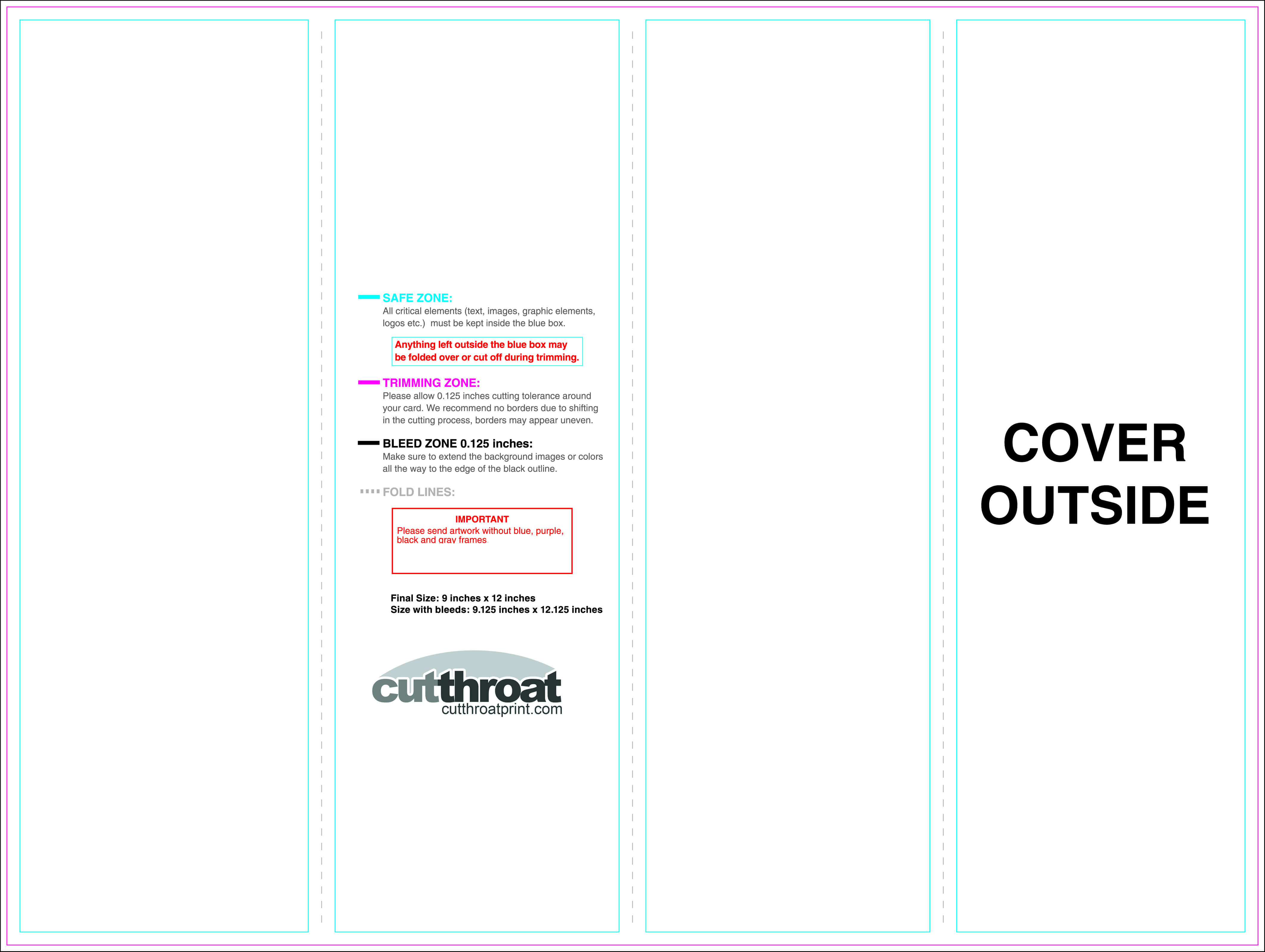 Cutthroat Printcustom Brochure Printing With 11X17 Brochure Template