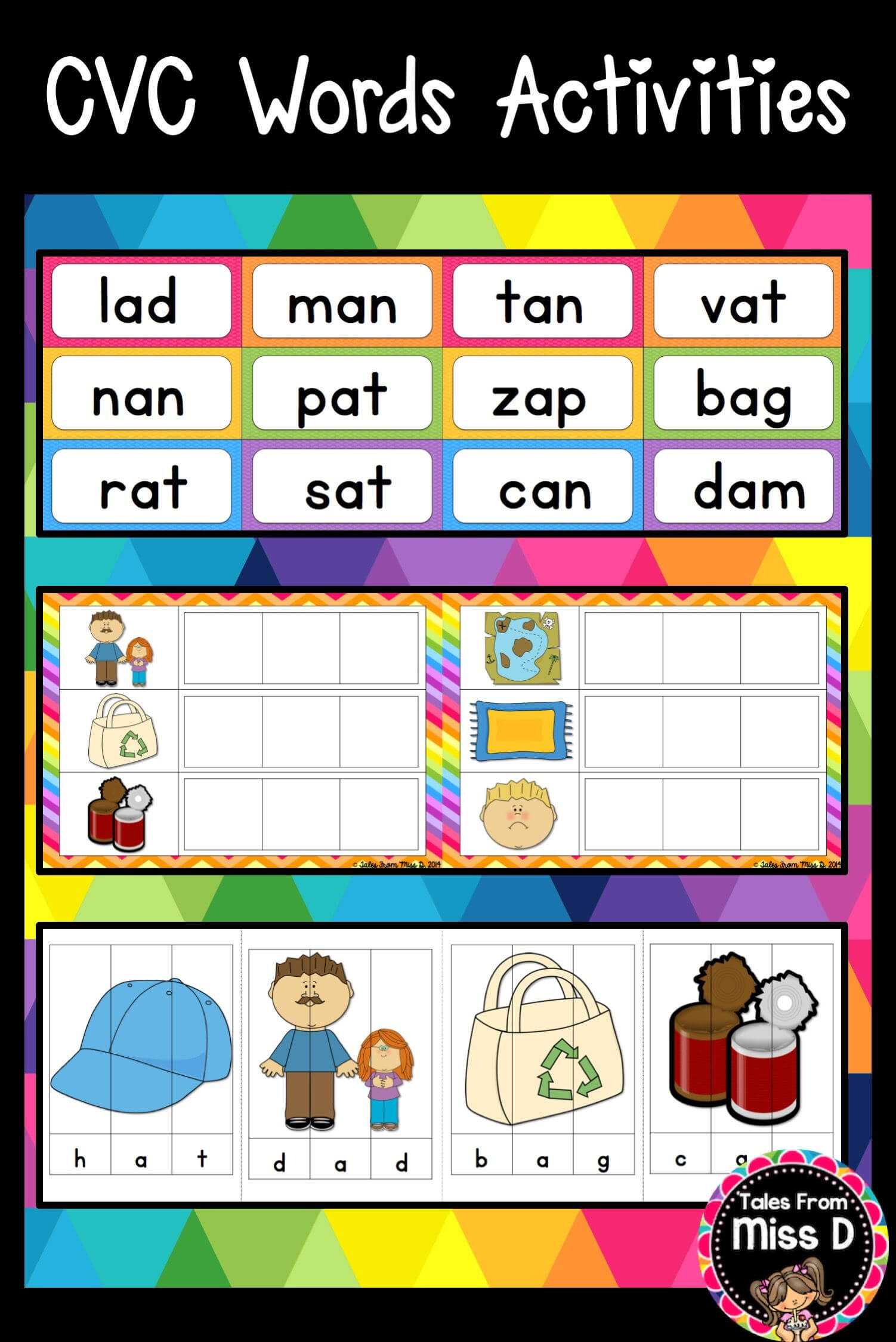 Cvc Words Activities | Education | Cvc Words, Making Words Pertaining To Making Words Template