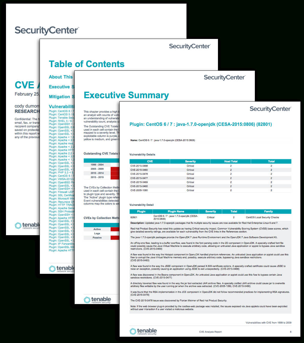 Cve Analysis Report – Sc Report Template | Tenable® With Regard To Nessus Report Templates