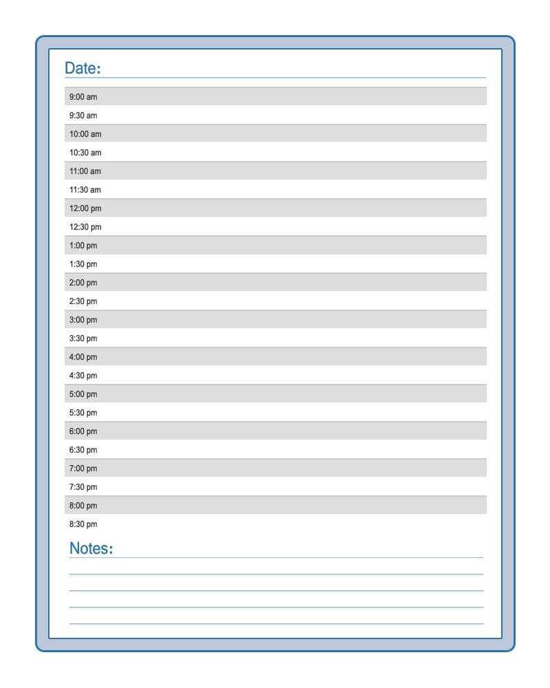 Daily Planner » Daily Planner | Get Organized | Daily Throughout Printable Blank Daily Schedule Template