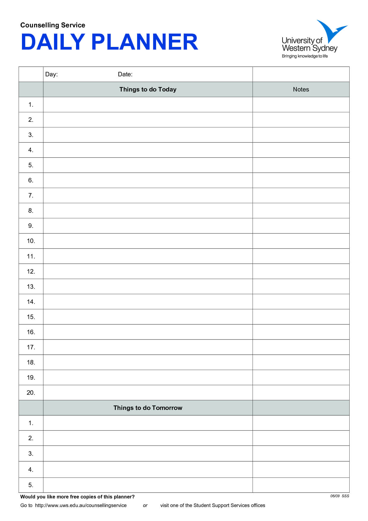 Daily Schedule Planner Printable Life Pages Blank Routine Within Printable Blank Daily Schedule Template
