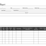 Daily Shift Report – Within Machine Breakdown Report Template
