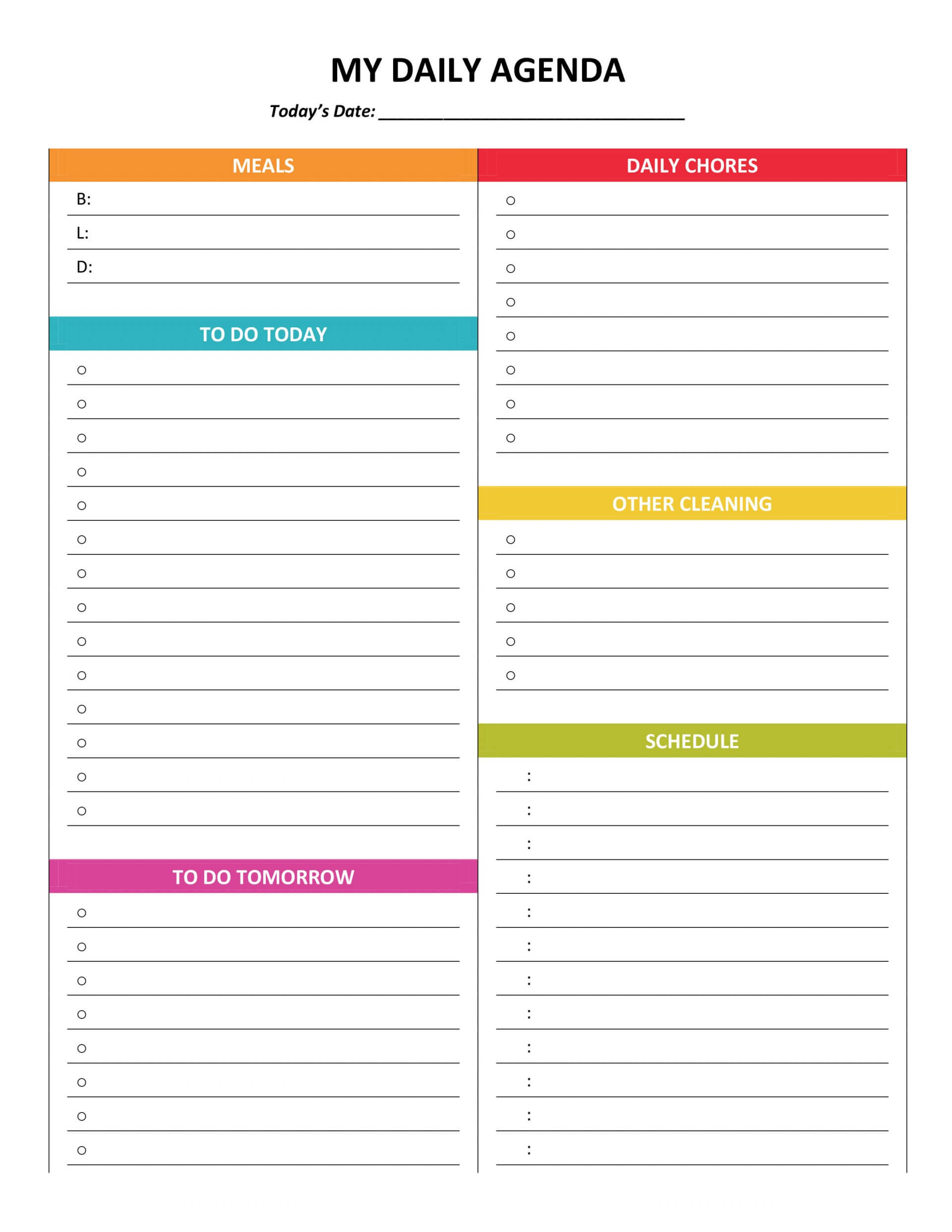 Daily Task Er In Excel Todo List Template Weekly Project Within Daily Task List Template Word