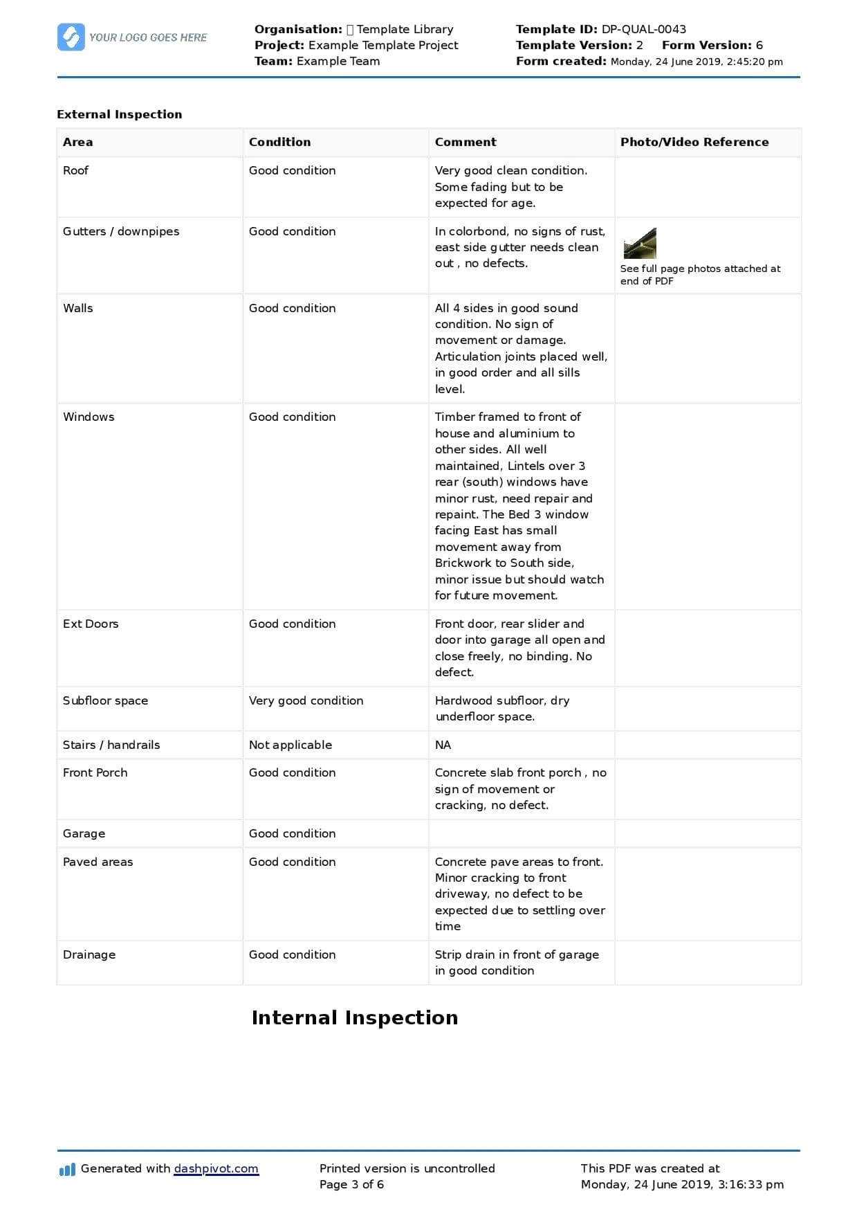 Damage Report Template – Wovensheet.co Regarding Sound Report Template