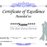 Dance Award Certificate Template | Places To Visit | Award Throughout Dance Certificate Template