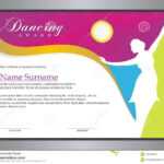 Dancing Award Stock Vector. Illustration Of Ballet Inside Dance Certificate Template