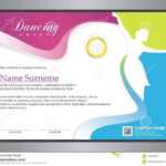 Dancing Certificate Stock Vector. Illustration Of Regarding Dance Certificate Template