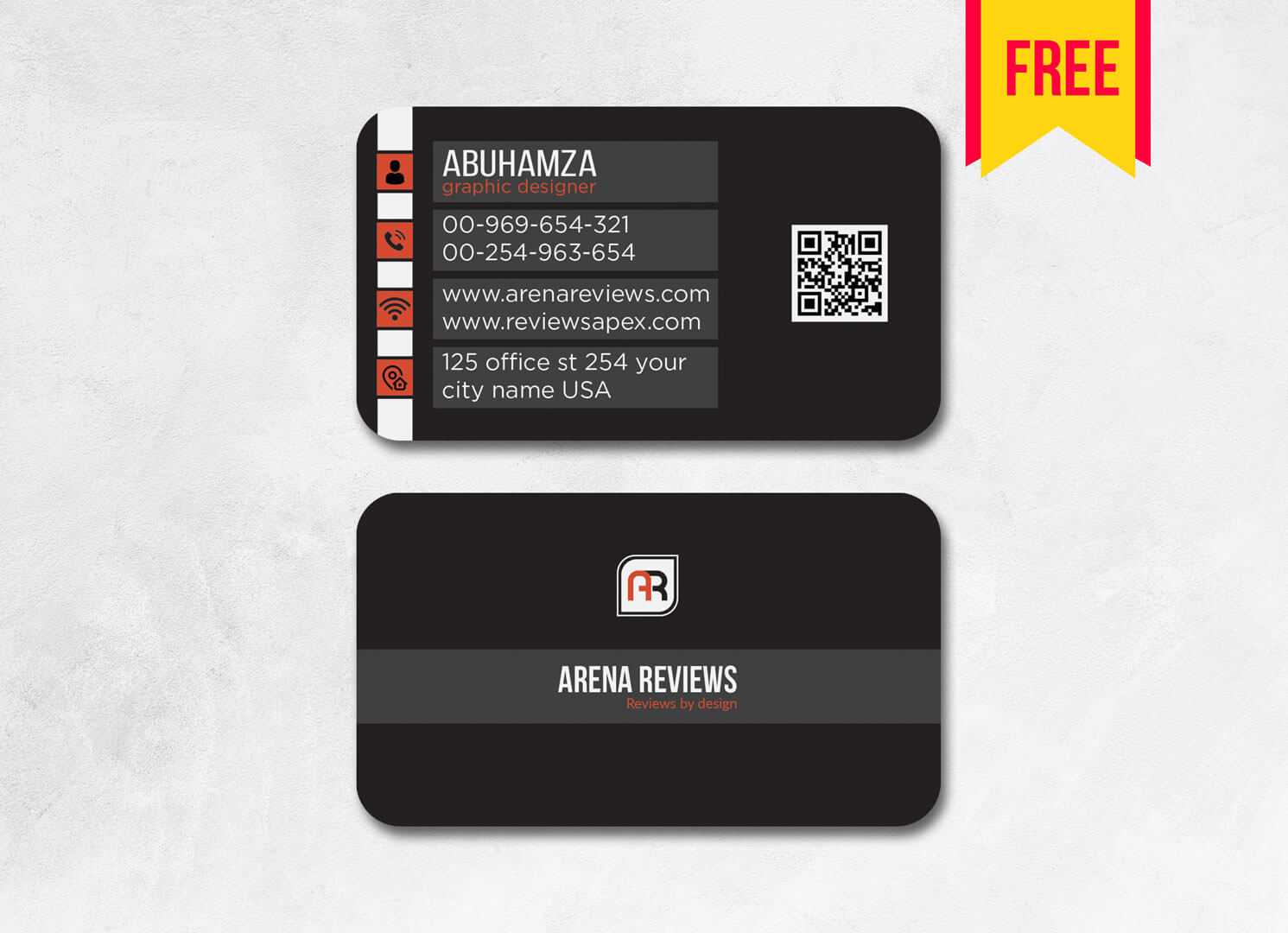 Dark Business Card Template Psd File | Free Download In Business Card Template Photoshop Cs6