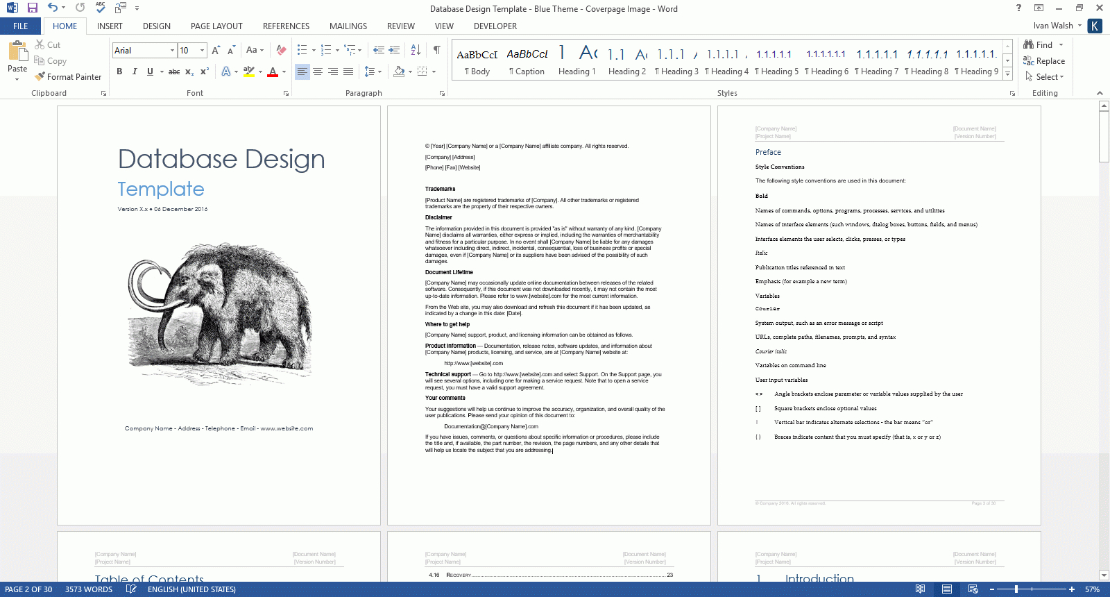 Database Design Template (Ms Office) In Business Rules Template Word