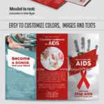 Day Of Fight With Aids Psd Brochure Intended For Hiv Aids Brochure Templates