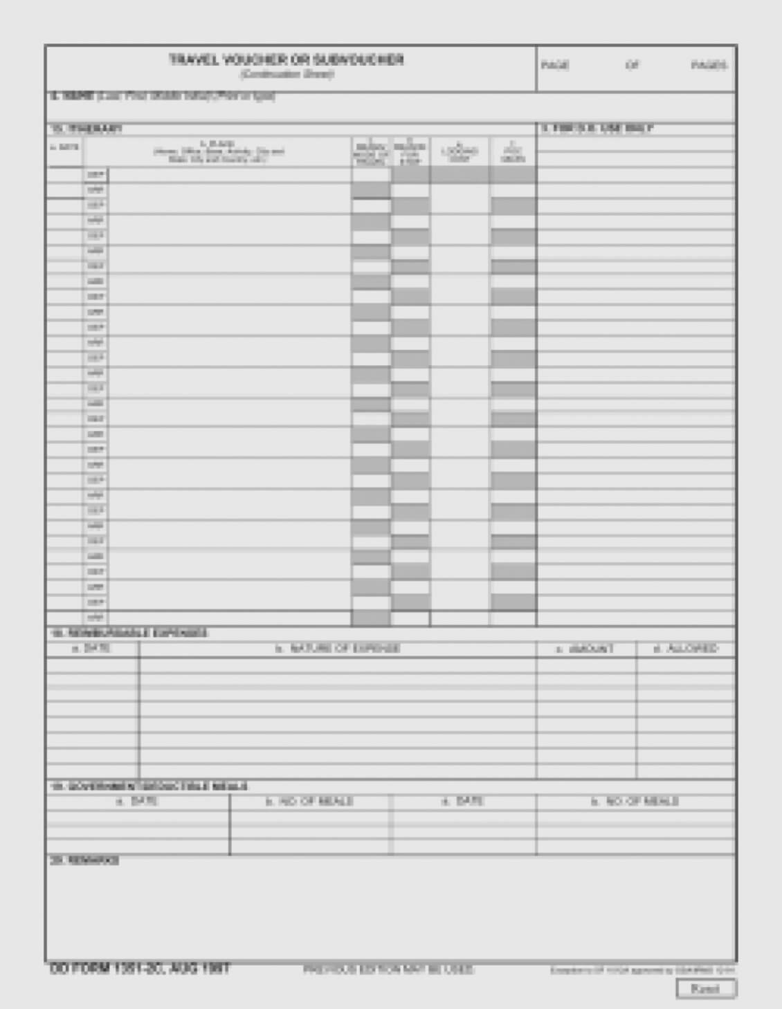 Dd Form 250 Instructions Completing Continuation Page 2501 Within Dd Form 2501 Courier Authorization Card Template