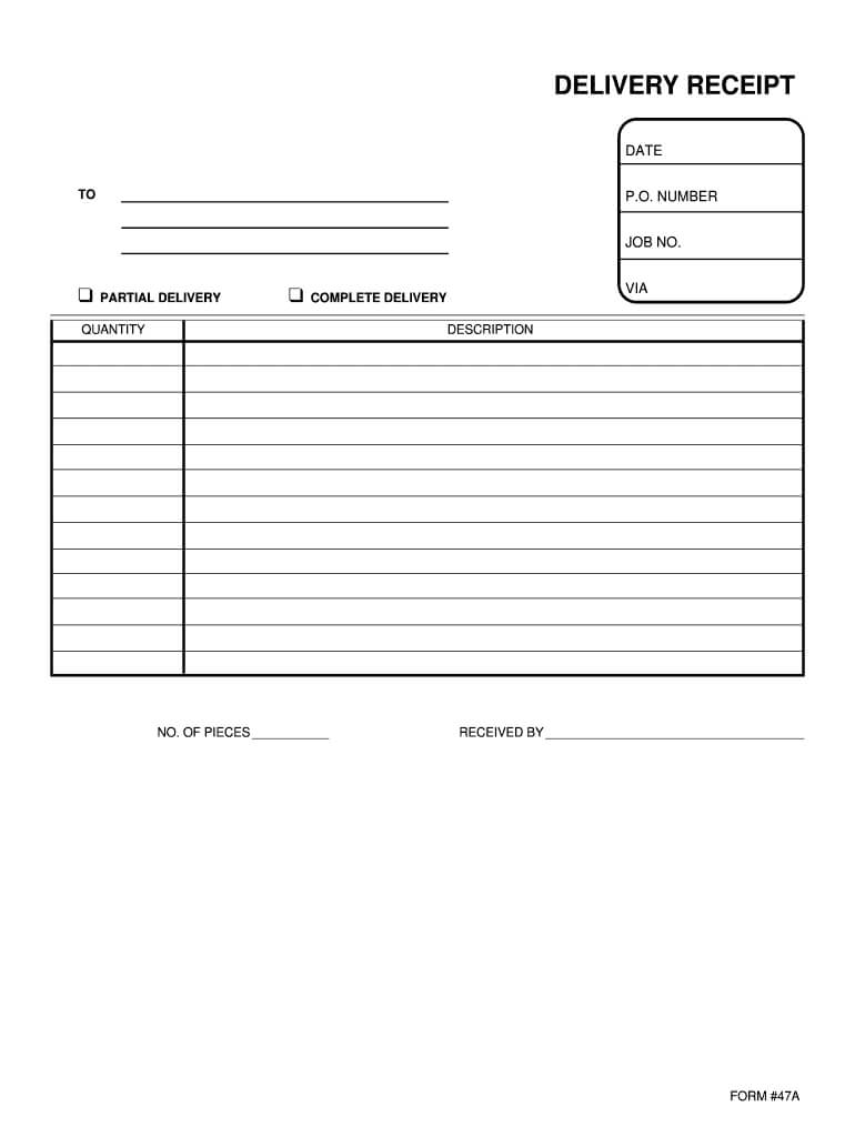 Delivery Forms - Fill Online, Printable, Fillable, Blank For Proof Of Delivery Template Word