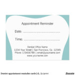 Dentist Appointment Reminder Cards | Dental Office | Zazzle Inside Appointment Card Template Word