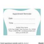 Dentist Appointment Reminder Cards | Dental Office | Zazzle Inside Appointment Card Template Word